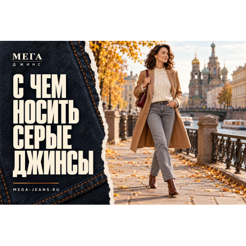 С чем носить серые джинсы: сочетания цветов и идеи образов